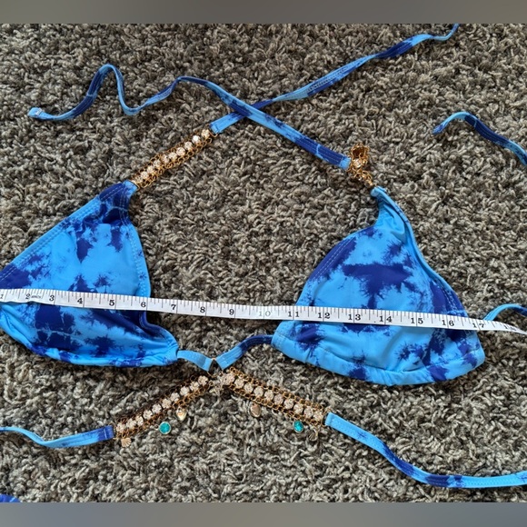 “ NWOT Blue Tie-Dye Two-Piece Bikini Set - Size Large” - Picture 6 of 6